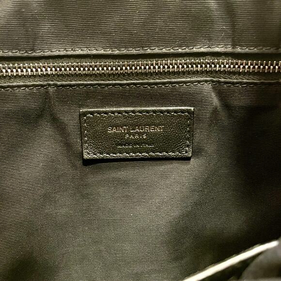 SAINT LAURENT Niki Large YSL Shopper Tote Bag in Crinkled Leather Light Taupe - Picture 13 of 16